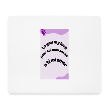 AMOUR GLAMOR - Tapis de souris (format paysage) - blanc - Devant