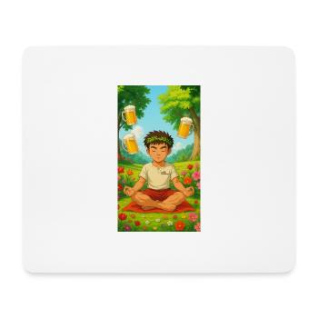 Apple Juice Meditation - Mouse Pad (horizontal) - white - Front