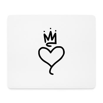 Heart Emoji Sketch Crown Planner Stickers - Mouse Pad (horizontal) - white - Front
