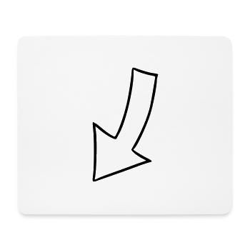 Pfeil Zeichnung Skizze schwarz - Mousepad (Querformat) - Weiß - Vorne