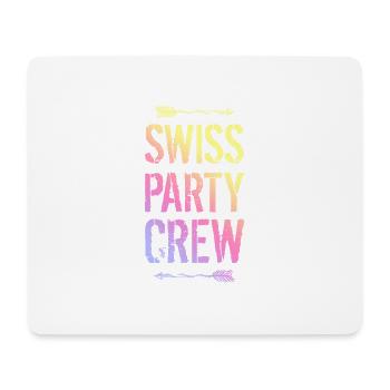 Swiss Party Crew Bunt Schweiz - Mouse Pad (horizontal) - white - Front