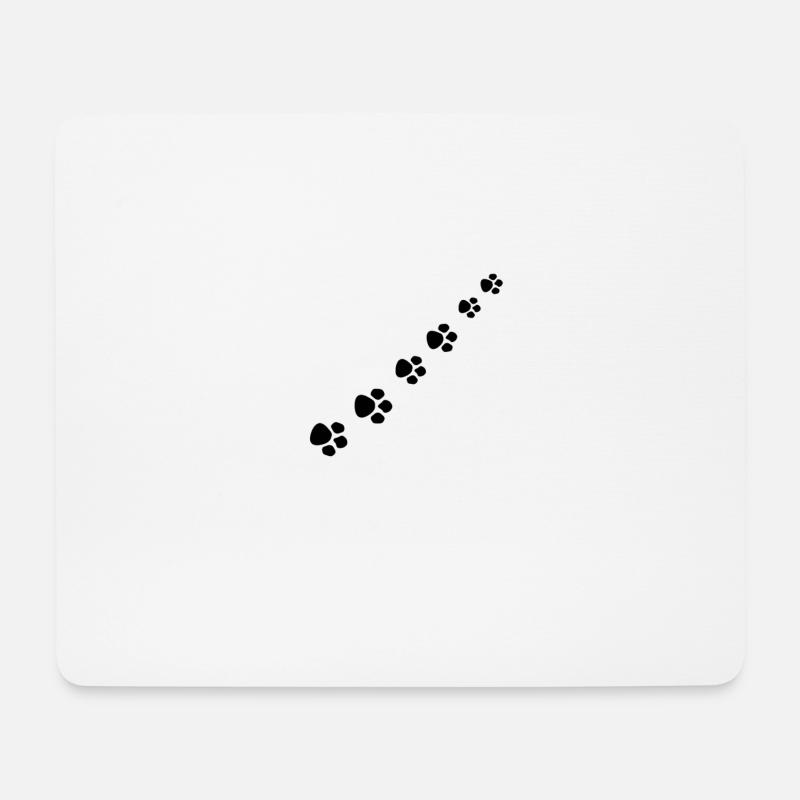 Katzenpfote - Mousepad (Querformat) - Weiß