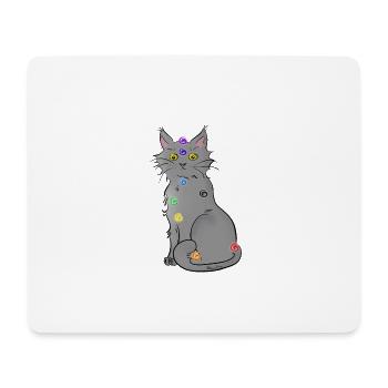 Chat-kra - Mouse Pad (horizontal) - white - Front