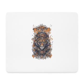 Espèces de tigres - Tapis de souris (format paysage) - blanc - Devant