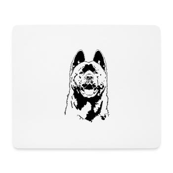AMERICAN AKITA Hund Hunde Portrait Wilsigns - Mousepad (Querformat) - Weiß - Vorne