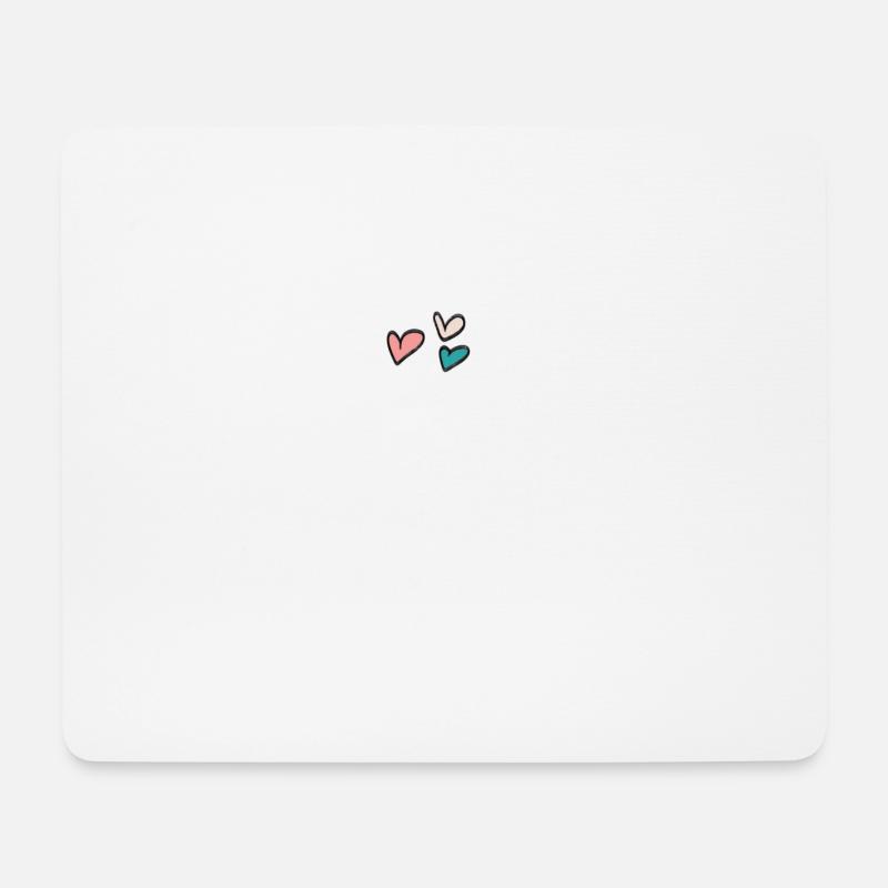 Heart to Heart - Mousepad (Querformat) - Weiß