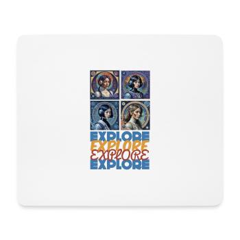 Erkunden Sie die Grenzen - Mousepad (Querformat) - Weiß - Vorne