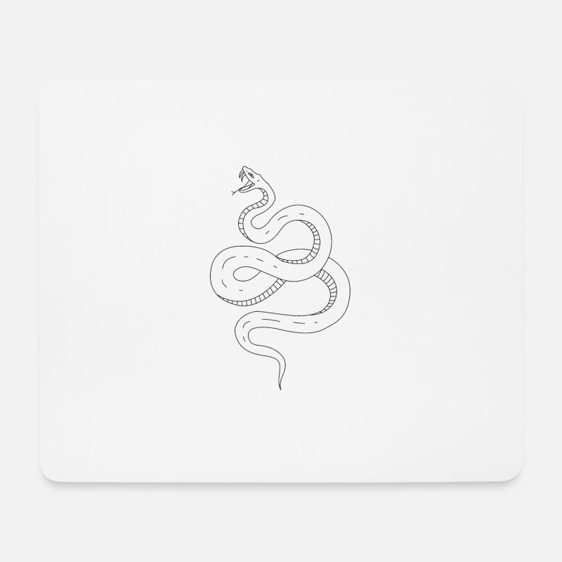 Schlange - Mousepad (Querformat) - Weiß