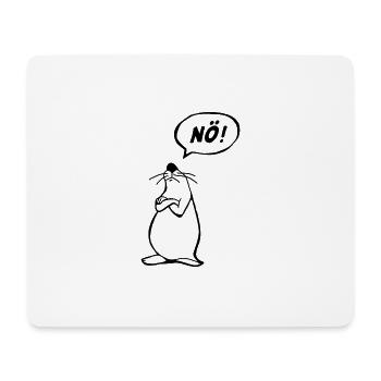 Nö Maus schwarz NÖ - Mousepad (Querformat) - Weiß - Vorne