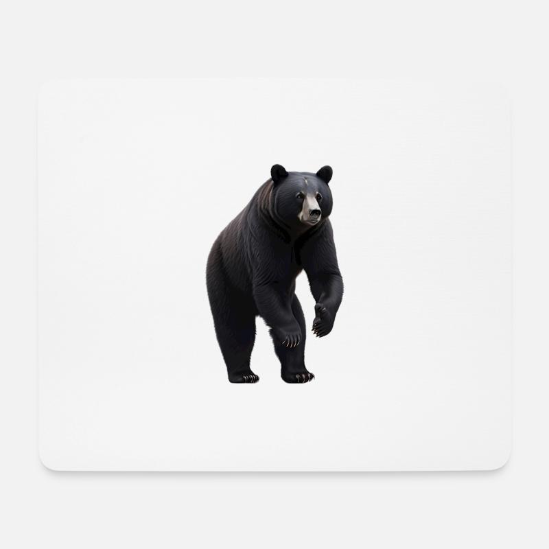 Black bear - Mouse Pad (horizontal) - white