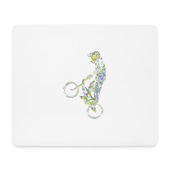 bmx racing - Mouse Pad (horizontal) - white - Front