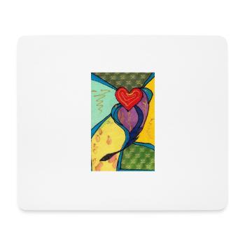 Heart - Mouse Pad (horizontal) - white - Front