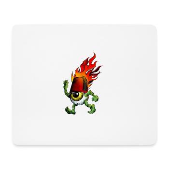 On Fire - Mousepad (Querformat) - Weiß - Vorne
