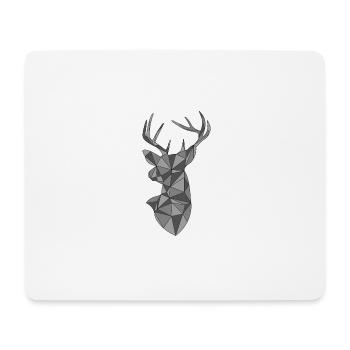 deer geometric shape hirsch geschenkidee - Mousepad (Querformat) - Weiß - Vorne