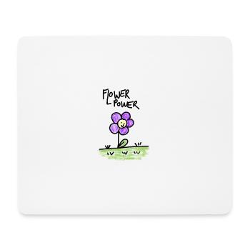 FLOWER-POWER - Mousepad (Querformat) - Weiß - Vorne