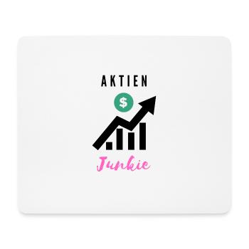 Aktienjunkie 3 - Mousepad (Querformat) - Weiß - Vorne