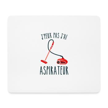 J peux pas j ai aspirateur - Tapis de souris (format paysage) - blanc - Devant