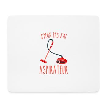 J peux pas j ai aspirateur - Tapis de souris (format paysage) - blanc - Devant