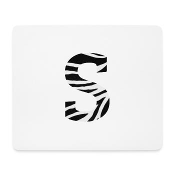 Lettre s zèbre - Tapis de souris (format paysage) - blanc - Devant