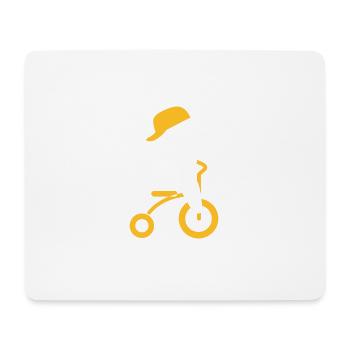 Boy Riding His Tricycle - Mouse Pad (horizontal) - white - Front
