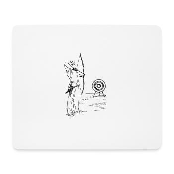 archery arrow bow crossbow target sports25 - Mousepad (Querformat) - Weiß - Vorne