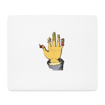Fingerpuppe - Mousepad (Querformat) - Weiß - Vorne