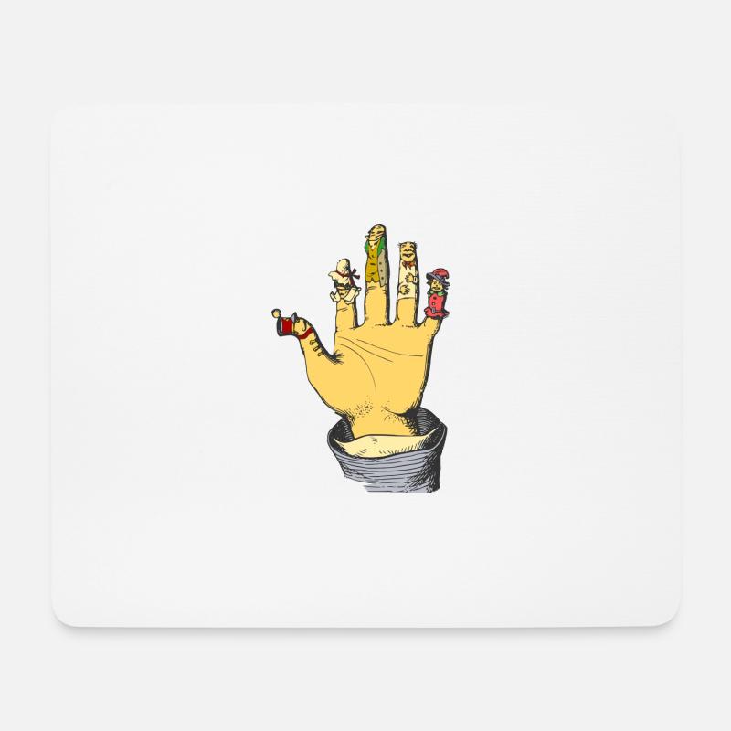 glove puppet - Mouse Pad (horizontal) - white