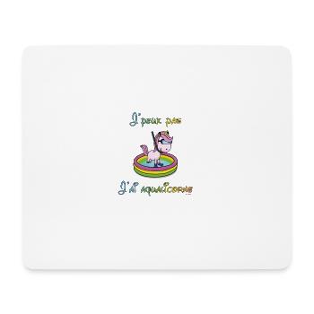j'peux pas j'ai aqualicorne aqua-licorne - Tapis de souris (format paysage) - blanc - Devant