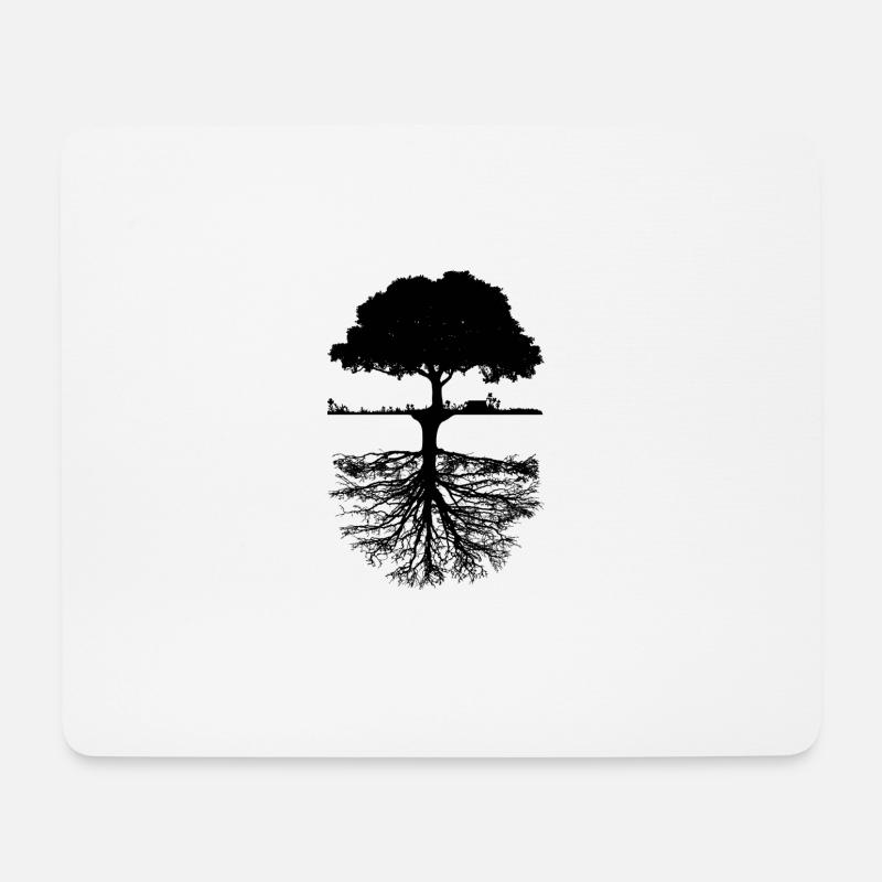 Baum - Mousepad (Querformat) - Weiß