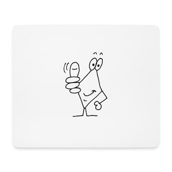 Daumen hoch - Mousepad (Querformat) - Weiß - Vorne