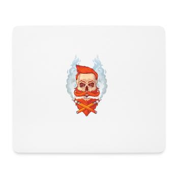 Skull and beard smokes Viper. - Mouse Pad (horizontal) - white - Front