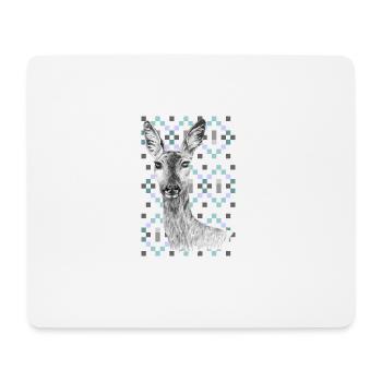 chevreuil - Tapis de souris (format paysage) - blanc - Devant