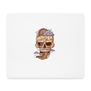 Skull with crazy moods - Mouse Pad (horizontal) - white - Front