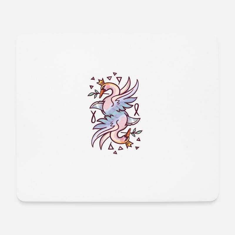 Swan queen as playing card motive - Mouse Pad (horizontal) - white