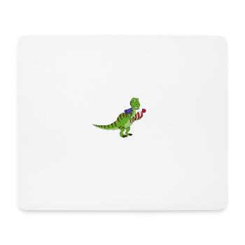 Schoolchild training Dino T-Rex gift - Mouse Pad (horizontal) - white - Front
