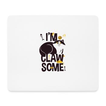 chat - Tapis de souris (format paysage) - blanc - Devant