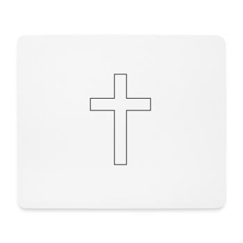 Kreuz Christentum - Mousepad (Querformat) - Weiß - Vorne