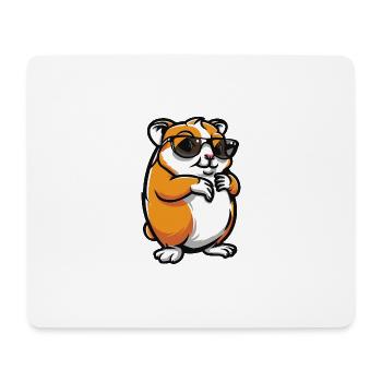 Hamster Cool Tier - Mousepad (Querformat) - Weiß - Vorne