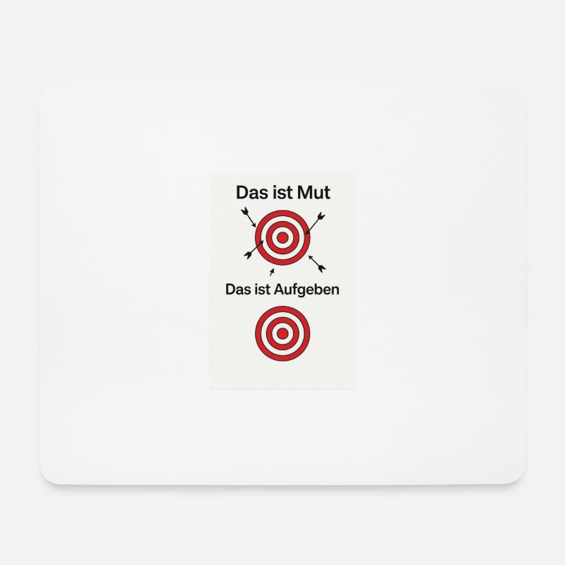 Mut zum Versuch - Mousepad (Querformat) - Weiß