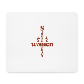 Les femmes fortes prient - Tapis de souris (format paysage) - blanc - Devant