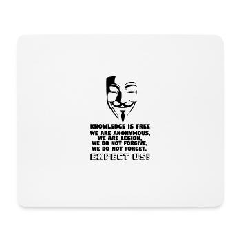 Visage anonyme et slogan - Tapis de souris (format paysage) - blanc - Devant