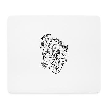 Anatomic Heart - Mousepad (Querformat) - Weiß - Vorne