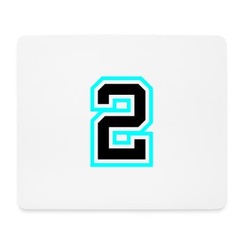 2 Zahl symbol - Mousepad (Querformat) - Weiß - Vorne