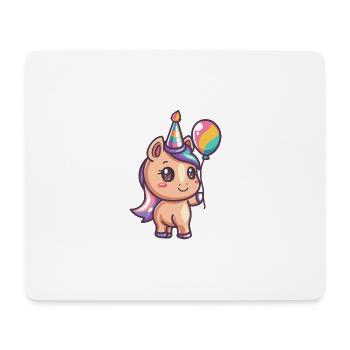 Pferd Geburtstag Comic - Mousepad (Querformat) - Weiß - Vorne
