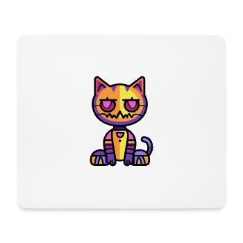 Katze Halloween Tier - Mousepad (Querformat) - Weiß - Vorne
