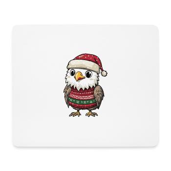Eagle Christmas Comic - Mouse Pad (horizontal) - white - Front