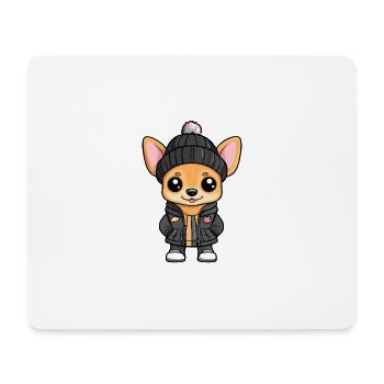 Chien Chihuahua Élégant - Tapis de souris (format paysage) - blanc - Devant