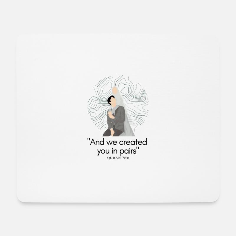 Islam/ Ehe / Quran Vers 78:8/Hochzeit Geschenkidee - Mousepad (Querformat) - Weiß