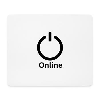 Online Symbol - Mousepad (Querformat) - Weiß - Vorne