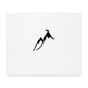 Capricorne sur montagne - Tapis de souris (format paysage) - blanc - Devant